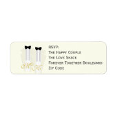 Grooms Tuxedo Wedding RSVP Rücksendeadressen-Aufkl (Vorne)