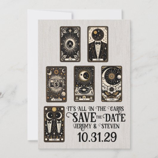 Grooms Wedding Tarot Save The Date (Vorderseite)