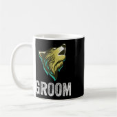 Grooms Wolf Bachelor Wedding Trauzeugen Team Party Kaffeetasse (Links)