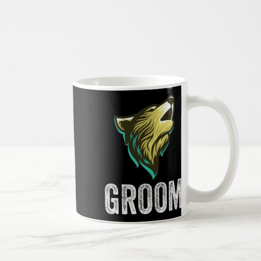 Grooms Wolf Bachelor Wedding Trauzeugen Team Party Kaffeetasse (Rechts)