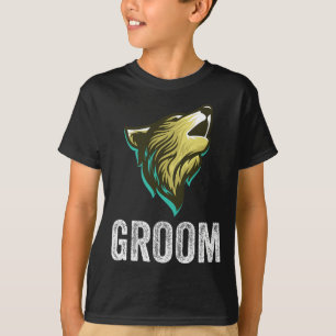 Grooms Wolf Bachelor Wedding Trauzeugen Team Party T-Shirt