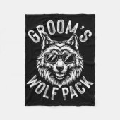 Groom's Wolf Pack Trauzeugen Bachelor Party Groom Fleecedecke (Vorderseite)