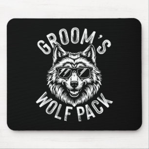 Groom's Wolf Pack Trauzeugen Bachelor Party Groom Mousepad