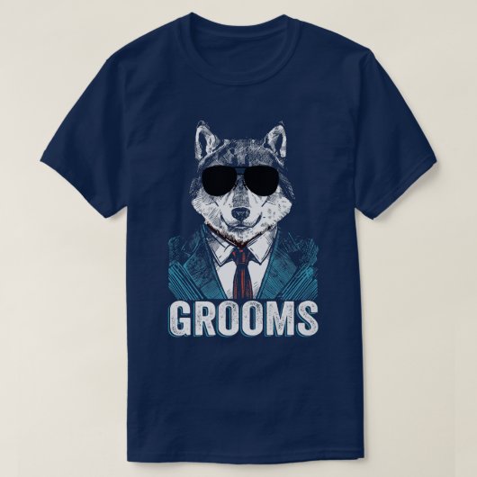 Grooms Wolfpack Bachelor Party Trauzeugen Wedding T-Shirt (Design vorne)