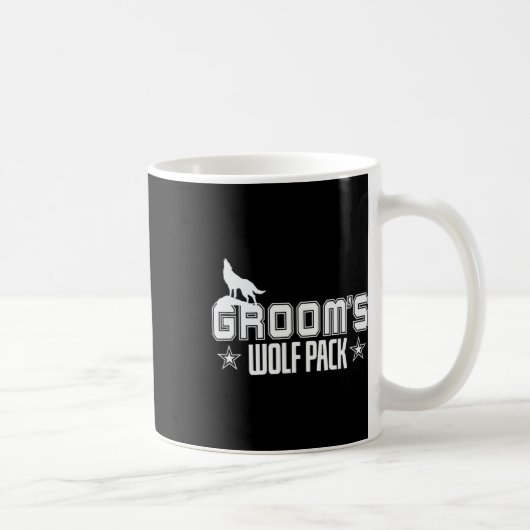 Groom's Wolfpack Men Bachelor Party Kaffeetasse (Rechts)