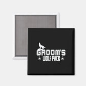 Groom's Wolfpack Men Bachelor Party Magnet (Vorderseite/Rückseite)