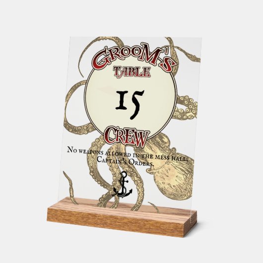 Groomsche Crew Acrylschild (Winkel)