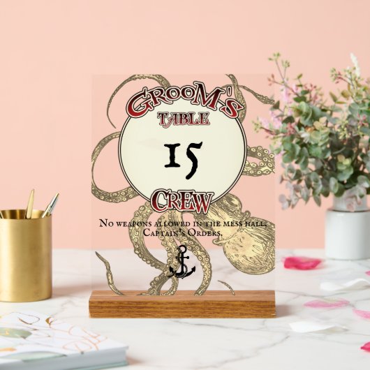 Groomsche Crew Acrylschild (Hochzeit)