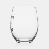 Groomsmaid Black Script mit Name Wedding Weinglas Ohne Stiel (Links)