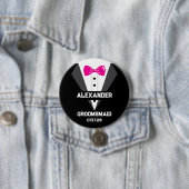 Groomsmaid Geschenk mit Individuelle Name und Hoch Button (Beispiel)