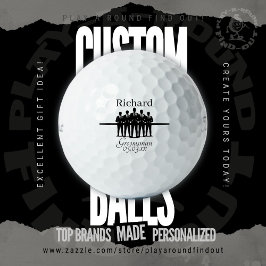 Groomsman Bachelor Party Silhouette Name Date Golfball