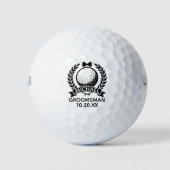 Groomsman Bowtie Best Man Wedding Personalized Golfball (Vorderseite)
