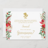 Groomsman Fancy Luxury Christmas Proposal Card (Vorderseite)