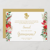 Groomsman Fancy Luxury Christmas Proposal Card (Vorne/Hinten)