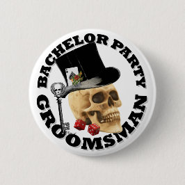 Groomsmans gotisches spielendes button
