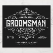 Groomsmen and Best Man Proposal Gift Liquor Alkoholflaschenetikett (Einzelnes Label)