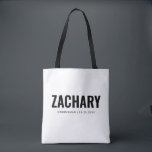 Groomsmen Gifts Masculine Wedding Party Best Man Tasche<br><div class="desc">This stylish groomsman tote bag features the groomsmen name, title and date written in a minimalist bold typography. Simply add the names of the groomsmen, their title and date in the personalize section to create your own wedding gifts. Although shown here as a groomsman tote bag, easily customize the title...</div>