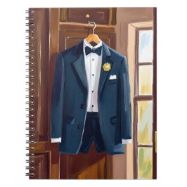 Groomsmen’s Tuxedo | Wedding Bachelor Watercolor Notizblock