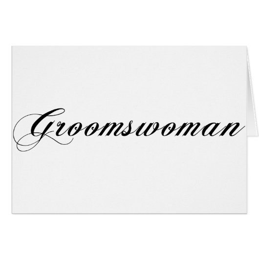 Groomswoman (Vorderseite (Horizontal))