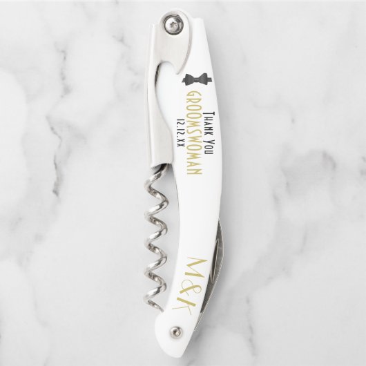 Groomswoman Dankeschön an die Gatsby-Gastgeschenk  Kellnermesser (Vorderseite)