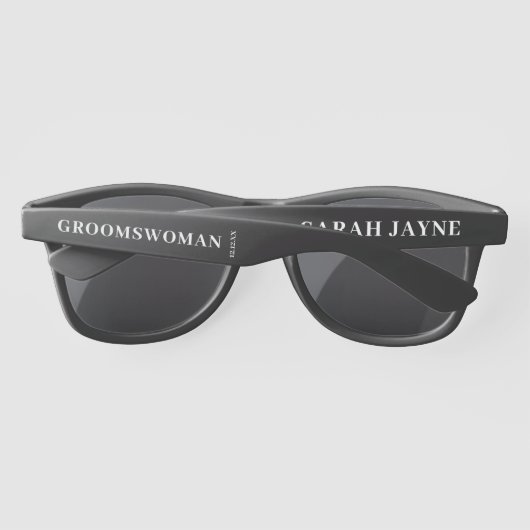 Groomswoman Gastgeschenk Hochzeit Sonnenbrille (Rückseite)