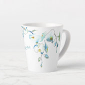 Groomswoman Gift Blue Watercolor Orchid Tasse (Rechte Ecke)