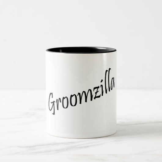Groomzilla (Schwarzes) Zweifarbige Tasse (Mittel)