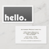 Groon HELLO Black Stripes Company Visitenkarte (Vorne/Hinten)