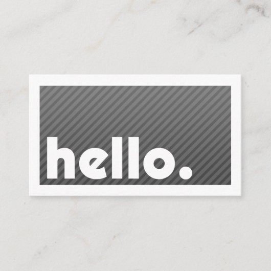 Groon HELLO Black Stripes Company Visitenkarte (Vorderseite)