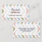 Groon - Massagetherapeut Graceful Zickzack Visitenkarte (Vorne/Hinten)