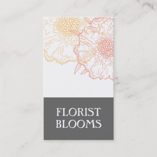 Groon Modern Florist Business Card Visitenkarte (Vorderseite)