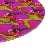 Grooovy Magenta Blumen-Design Schneidebrett (Ecke)