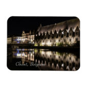 'Groot Vleeshuis', Gent, Belgien, Nachts Magnet (Horizontal)