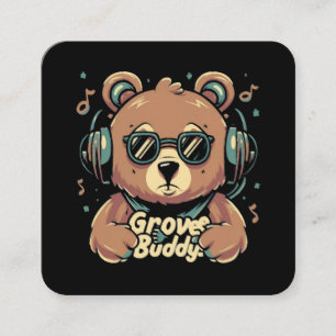 Groove Buddy Quadratische Visitenkarte