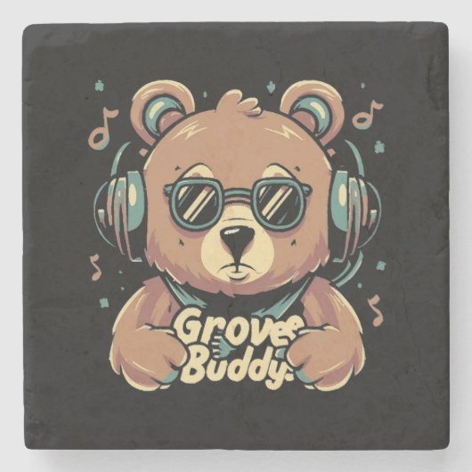 Groove Buddy Steinuntersetzer (Vorderseite)