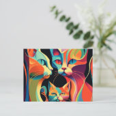 Groove Cats Postkarte (Stehend Vorderseite)