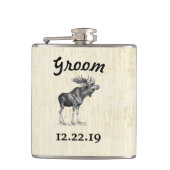 Groove Flask Vintag Elch Flachmann (Vorderseite)