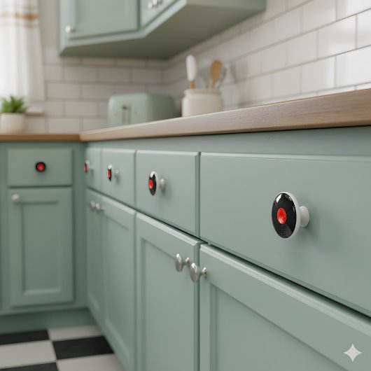 Groove in Nostalgia - Retro Vinyl Record Keramikknauf