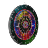 Groove in Style mit unserer Spin Me Right Round Dartscheibe (Vorderseite Links)