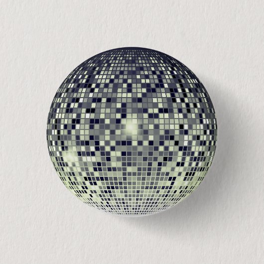 Groove in Style: Retro Disco Ball Button (Vorderseite)