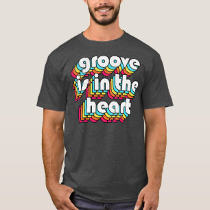 Groove ist im Herzen der 90er Jahre Texte Typograf T-Shirt
