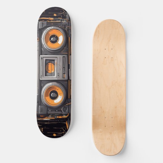 Groove On Move: Retro Boombox Skateboard (Vorderseite)