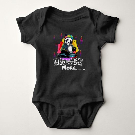 Groove Panda Baby Strampler (Vorderseite)