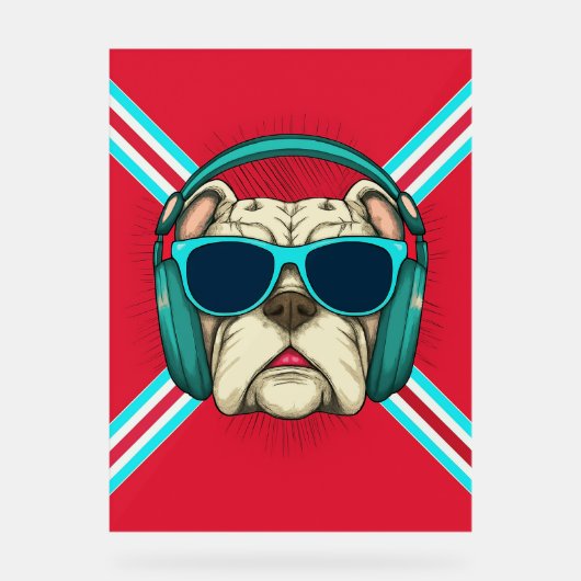 Groove Pup Acrylschild (Vorderseite)