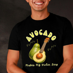 Groove Retro Avocado Frucht Gesundes Essen AI Kuns T-Shirt