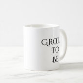Groove to Be White mit Black Typografy Kaffeetasse (VorderseiteRechts)