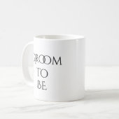 Groove to Be White mit Black Typografy Kaffeetasse (Vorderseite Links)