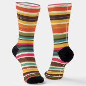 Groove Waves 70er Psychedelic Line Muster Collecti Socken (Gewinkelt)