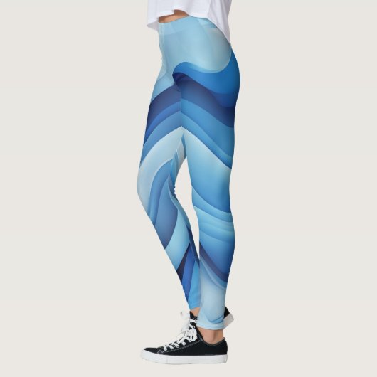 Groove Waves 70er Psychedelic Line Muster Leggings (Links)
