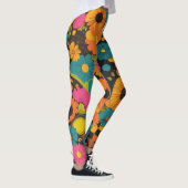 Groove Waves 70er Psychedelic Line Muster Leggings (Rechts)